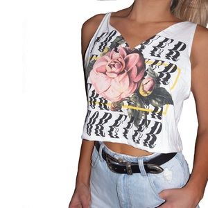 Reworked Graphic V-Neck Tank Top M/L